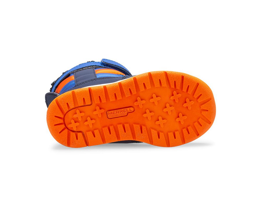 Botas Criança - Merrell Alpine Puffer Waterproof Jr. - Azuis/Laranja - NCZ135089